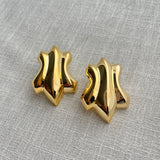 Gold Star Statement Earrings