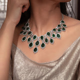 American Diamond Necklace with Earrings