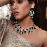 American Diamond Necklace with Earrings