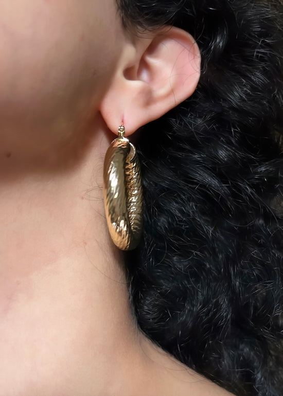Mabel Twisty Gold Hoops