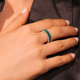 Diamante Sapphire Emerald Green Ring