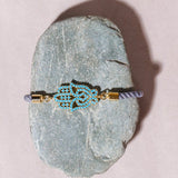 Blue Hamsa Hand Evil Eye Rakhi