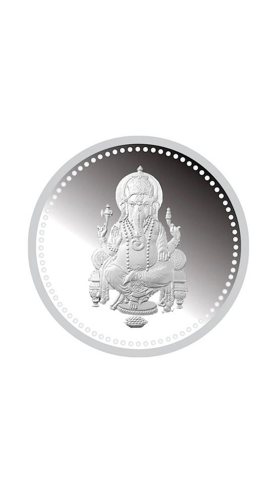 Load image into Gallery viewer, 3D Lord Ganesh 999 Silver Coin
