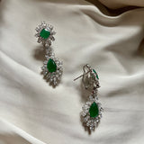 Emerald Diamanté Earrings