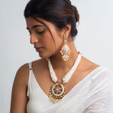 Royal Chakra Polki Necklace with Earrings