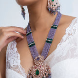 Laavnya Mala Polki Necklace with Earrings