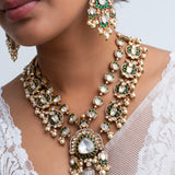 Chandani Haar Polki Necklace with Earrings