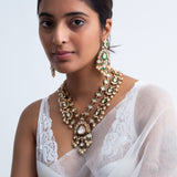 Chandani Haar Polki Necklace with Earrings