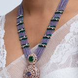 Chitrahaar Polki Long Nacklace with Earrings