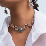 Spring Serenade Polki Choker with Earrings