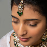 Madhur-Nandan Polki Necklace with Earrings & Maang Tika