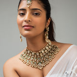 Padmavati Polki Necklace with Maang Tika and Earrings