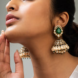 Pearl Whispers Dangling Jhumkas