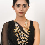 Ayesha Panchlada Necklace Set in White