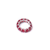 Diamante Ruby Red Round Cut Cocktail Ring