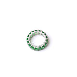 Diamante Sapphire Green Emerald Cut Cocktail Ring