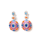 Diamante Multi Colour Long Earrings