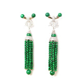 Majestic Emerald Green Long Dangler Earrings