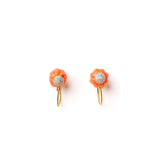 Dainty Orange Bulb Earrings