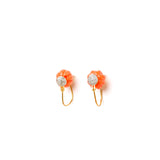 Dainty Orange Bulb Earrings