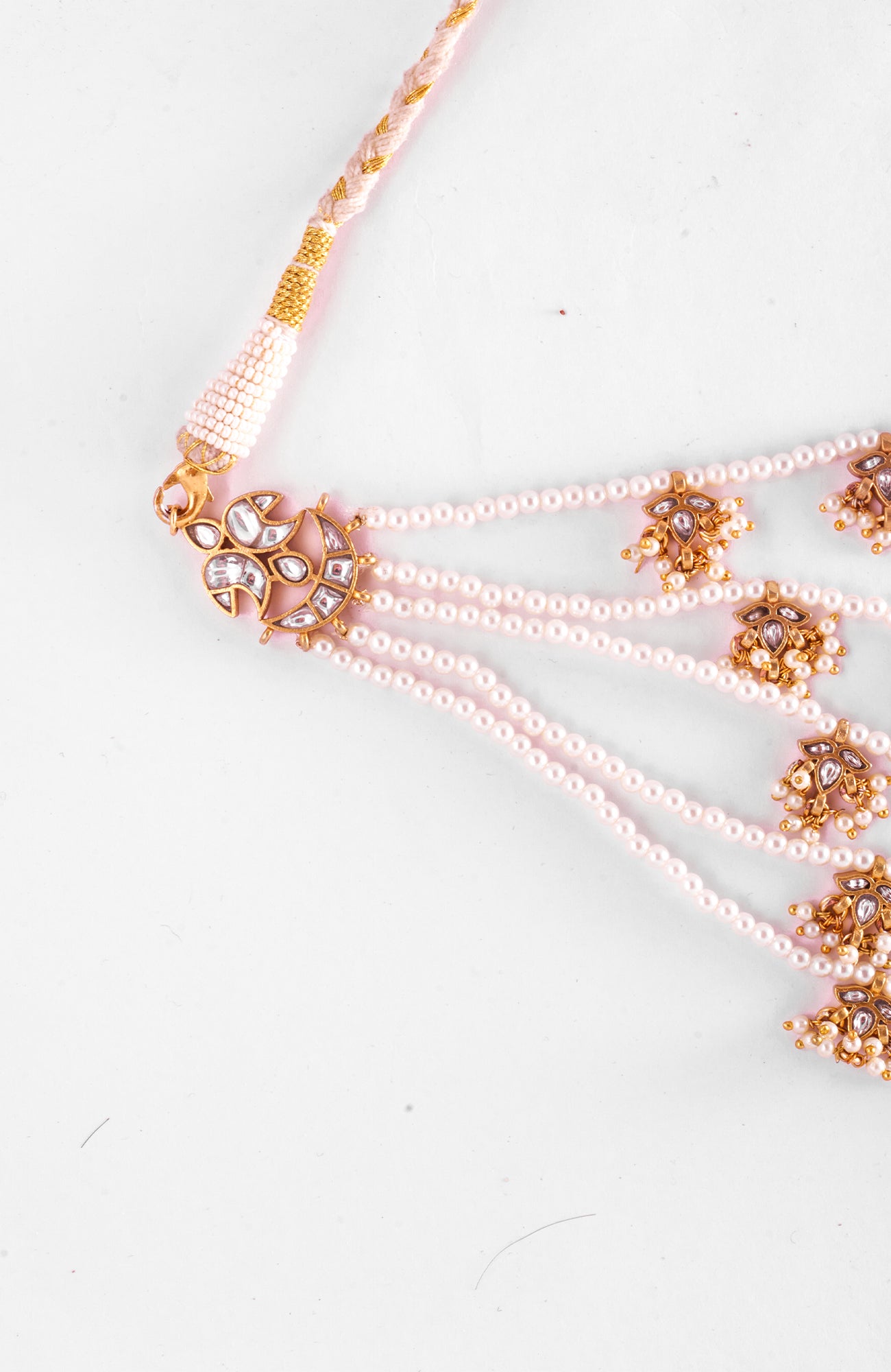 Ayesha Panchlada Necklace Set in White