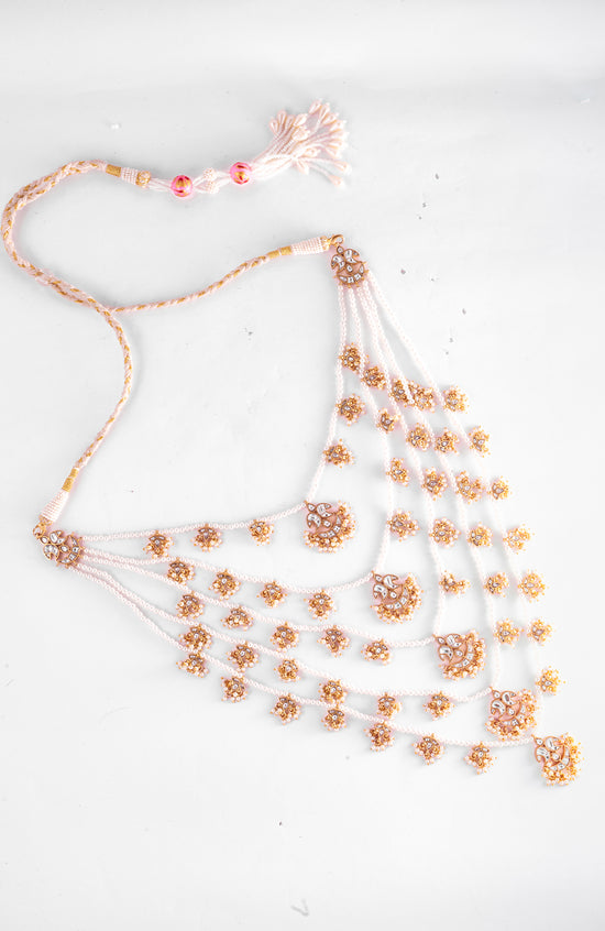 Ayesha Panchlada Necklace Set in White