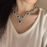 Emerald Diamanté Necklace