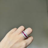 Eternity Diamanté Ruby Red Band Ring