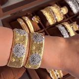 Turkish handmade two tone bangle ( single )