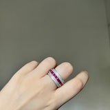 Eternity Diamanté Ruby Red Band Ring