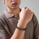 Gold Thread Black Bracelet