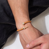 Leather Orange Rakhi Bracelet