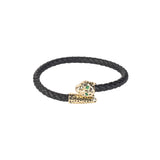 Sarpa Leather Black Bracelet