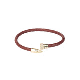 Intertwined Gold Brown Rakhi Bracelet