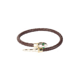 Sarpa Leather Brown Rakhi Bracelet