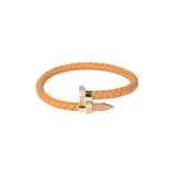 Leather Orange Rakhi Bracelet