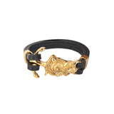 Ganesha Anchor Gold and Black Band Bracelet