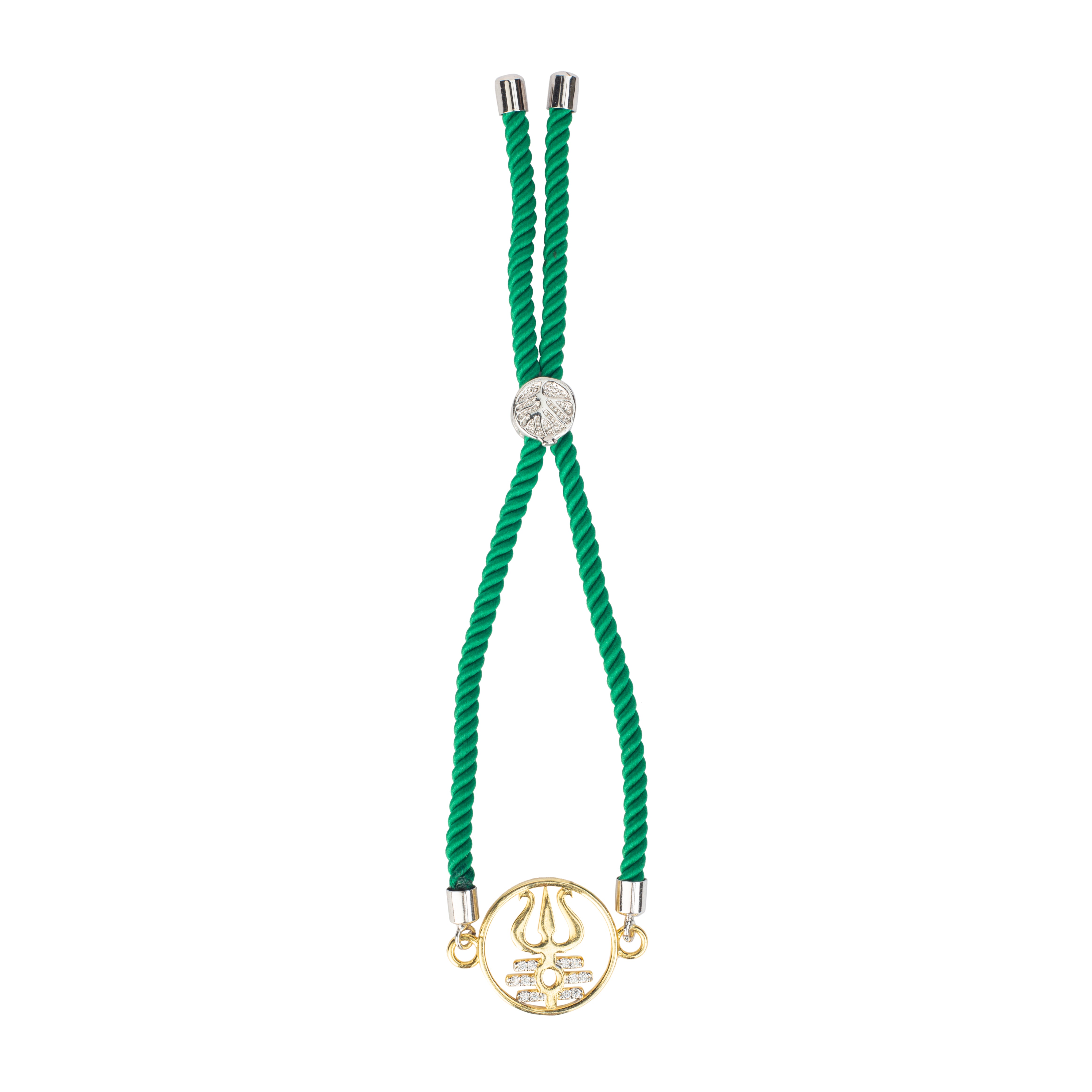 Trishul Green & Aqua Rakhi Rope Band