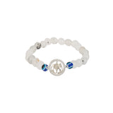 Cancer Evil Eye White Bracelet