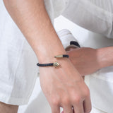 Sarpa Leather Black Bracelet