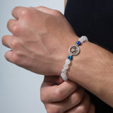 Cancer Evil Eye White Bracelet