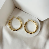 Jasmine Gold Hoops Earrings