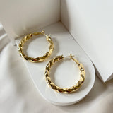 Jasmine Gold Hoops Earrings