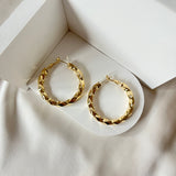 Jasmine Gold Hoops Earrings