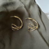 Twisty Twine Gold Earrings