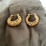 Mona Gold Chunky Hoop Earrings