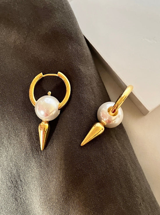 Load image into Gallery viewer, Zara Pearl Ball Earrings
