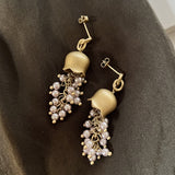Cluster of Pearls Drop Earrings