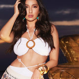 Nora Fatehi in Emma Gold Openable Cuff Bracelet