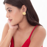 Flower Gold Gilded Earrings